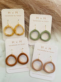 HxH Dangles - Organic Hoops Gold Leaf