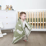 Pram Knitted Blanket - Dinosaur