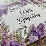 Card - With Deepest Sympathy Lilacs