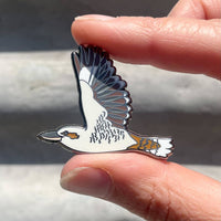 Bridget Farmer Enamel Pin In Flight - Kookaburra