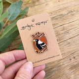 Bridget Farmer Enamel Pin - Mad About Magpies