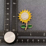 MQ Brooch - Rhinestone Sunflower