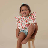 Frill Snuggle Bib - Strawberry