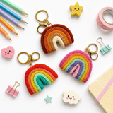 Felt Rainbow Keychain - Fairy Floss