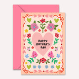 NLO Card - Mother's Day Folk Floral