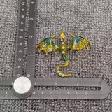 MQ Brooch - Rhinestone Enamel Dragon Purple