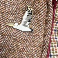 Bridget Farmer Enamel Pin In Flight - Pelican
