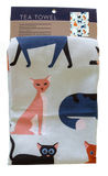 Tea Towel - Colourful Cats