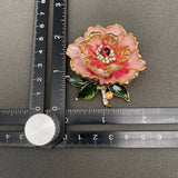 MQ Enamel Brooch - Peony Flower