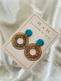 HxH Dangles - Sun Terracotta Marble / Gold