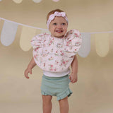 Frill Snuggle Bib - Alice’s Tea Party
