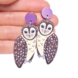 Australian Bird Earrings - Sooty Owl