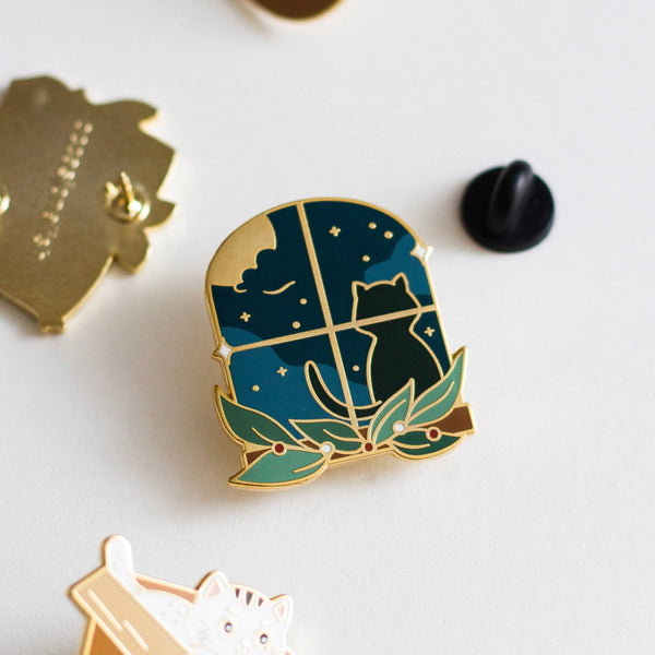 Occasionalish Pin - Cat Window