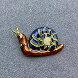 MQ Enamel Brooch - Snail