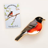 Happily Plants Pin - Bird Robin