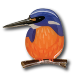 Selatan Brooch - Bird Azure Kingfisher