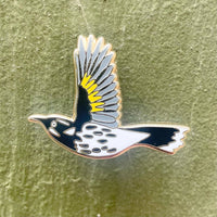 Bridget Farmer Enamel Pin In Flight - New Holland Honeyeater