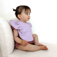 Frill Snuggle Bib - Lilac Bloom
