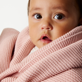 Pram Knitted Blanket - Dusty Rose