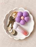 Felt Flower Keychain - Vintage Petals Lilac
