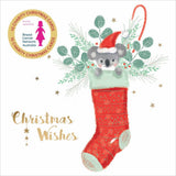 Christmas Card Wallet - Koala Stocking