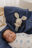 Bunny Knitted Rattle - Dusty Blue