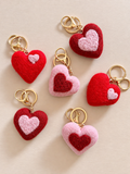Felt Heart Keychain - Red