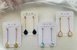 HxH Dangles - Teardrop Blue Marble