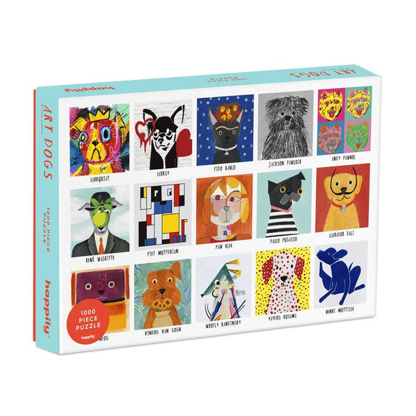 1000 Pc Puzzle - Happily Puzzles - Nia Gould Art Dogs