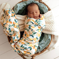 Jersey Wrap & Beanie Set - Sunny Citrus Organic