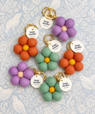 Felt Flower Keychain - Vintage Petals Lilac