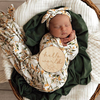 Jersey Wrap & Topknot Set - Golden Wattle