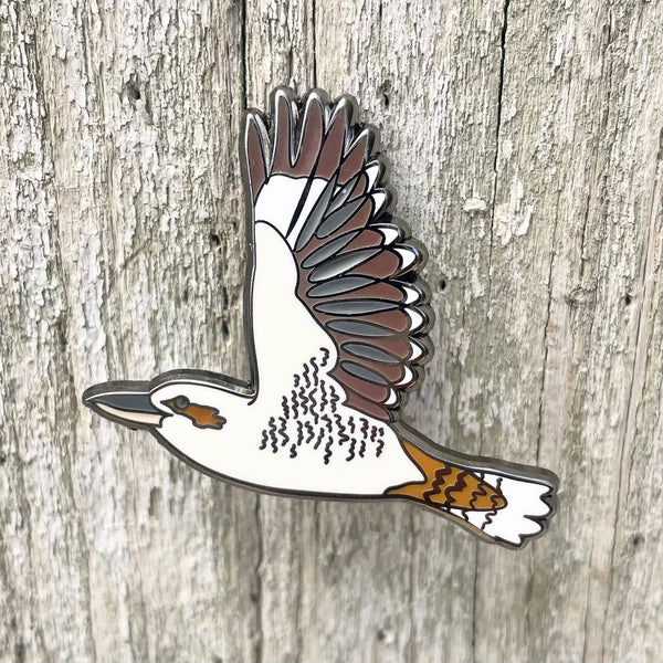 Bridget Farmer Enamel Pin In Flight - Kookaburra