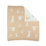 Pram Knitted Blanket - Australiana