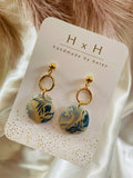 HxH Dangles - Organic Pebble Green Marble