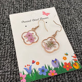 MQ Sml Dangles - Queen Anne's & Daffodil Lace Rose Gold