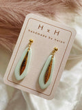HxH Dangles - Dagger White Marble