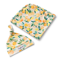 Jersey Wrap & Beanie Set - Sunny Citrus Organic