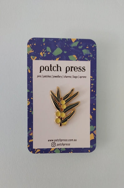 Patch Press Pin - Flower Wattle