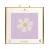Pram Knitted Blanket - Lilac Daisy Dreams