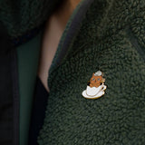 Happily Plants Pin - Coffee Cat