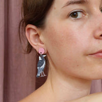 Australian Bird Earrings - Magpie