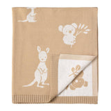 Pram Knitted Blanket - Australiana