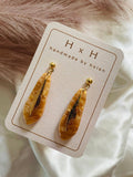 HxH Dangles - Dagger White Marble