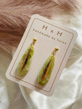 HxH Dangles - Dagger White Marble