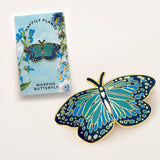 Happily Plants Pin - Butterfly Blue Morpho