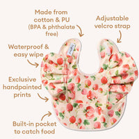 Frill Snuggle Bib - Strawberry
