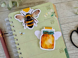 Magnetic Bookmark - Bee & Honey