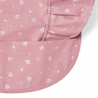 Frill Snuggle Bib - Pink Fleur