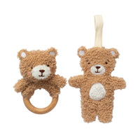 Teething Ring & Dummy Chain Gift Set - Cuddly Bear